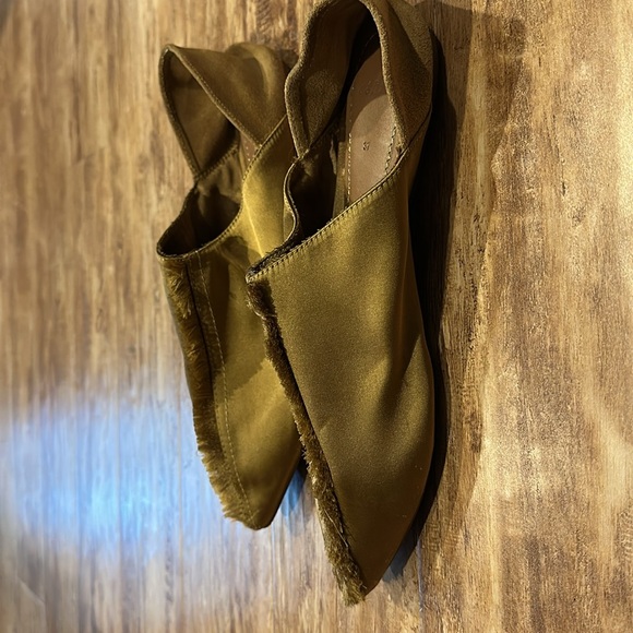 Zara Frayed Flat Satin Slippers - Picture 8 of 8